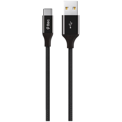 ttec AlumiCable Type C Charge/Data Cable, 2.0 , Black