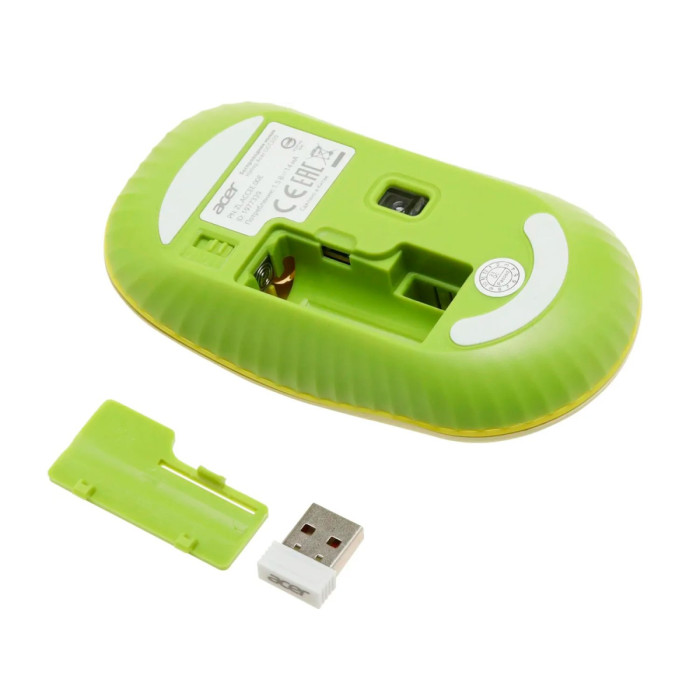 KeyBoard + mouse, USB, Acer OCC205, Wireless, rus/lat, Green/Yellow