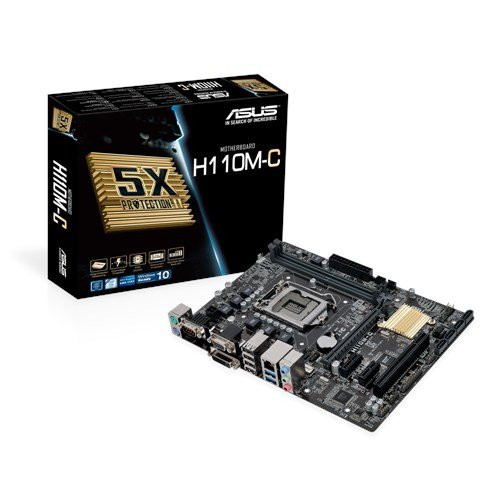 Материнская плата ASUS H110M-R/C/SI LGA1151 iH110 2xDDR4 4xSATA3 VGA+DVI+HDMI GbLAN mATX Box