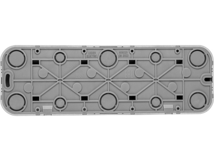 Розетка 4-ая (открытая, б/з) черная, Bailly, LEIDEN ELECTRIC