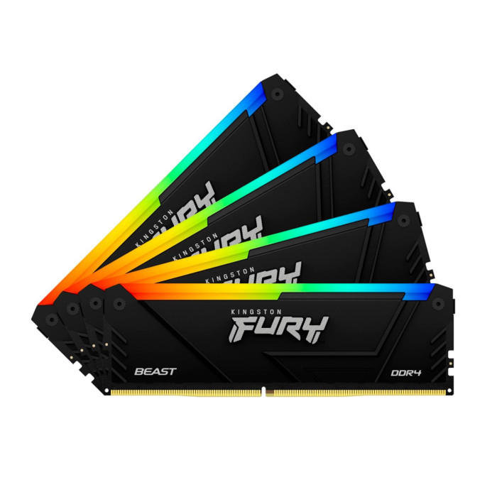 DIMM DDR4-128 GB kit <3200MHz> Kingston Fury Renegade RGB, KF432C16BB2AK4/128, CL16 (4x32GB)