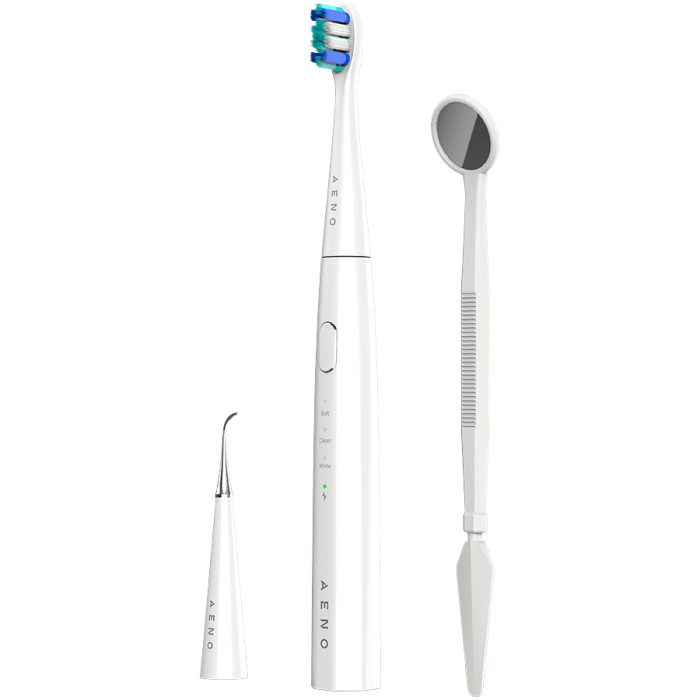 AENO Sonic Electric toothbrush, DB8: White, 3modes, 3 brush heads + 1 cleaning tool, 1 mirror,  30000rpm, 100 days without charging, IPX7