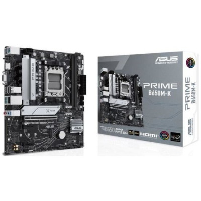 Сист.плата ASUS PRIME B650M-K, B650, AM5, 2xDDR5, PCI-E x16, PCI-E x1, M2, SATA, HDMI, D-Sub, BOX
