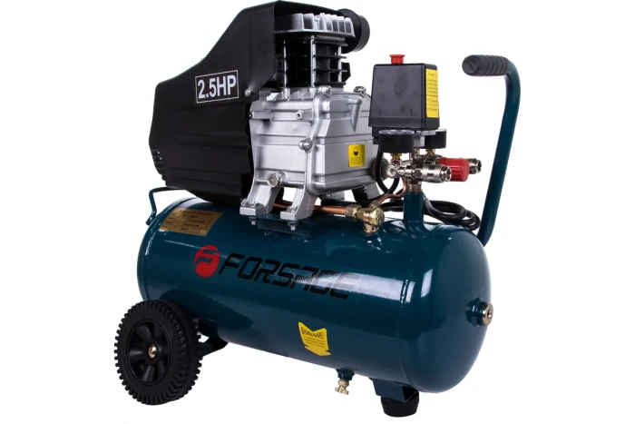 Компрессор 24л поршневой с прямым приводом (1.5кВт, ресивер 24л,8 бар, 180Л/м, 220В) 8200        F-BM20/24