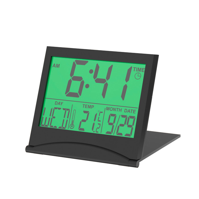 Alarm Clock Ritmix CAT-042, thermometer, CR2025, black