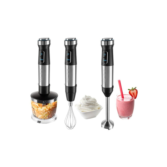 Погружной блендер, Redmond, RHB-2954, 3 в 1, Скорость работы 15300 об/мин, 3 насадки, Турборежим, Плавная регулировка скорости, Мощность 1200 Вт, Длина шнура 1м, Черный