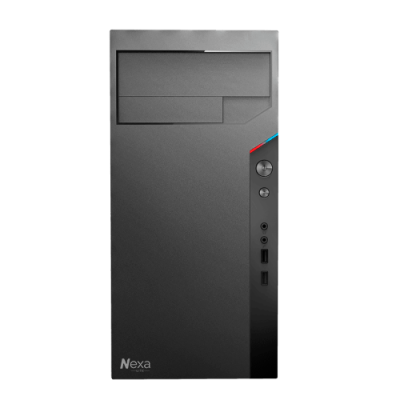 Компьютерный корпус Nexa Lite NL6505, Без БП, 2xUSB2.0, Black, mATX