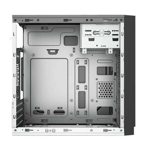 Компьютерный корпус Nexa Lite NL6505, Без БП, 2xUSB2.0, Black, mATX