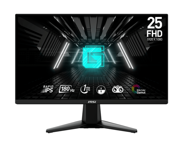 Монитор 24.5" MSI G255F IPS 1920х1080 180Hz 1ms 300cd/m 1000:1 1xDP 2xHDMI Черный
