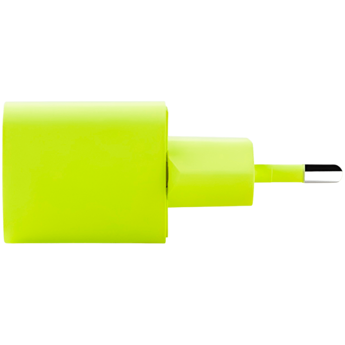 ttec SmartCharger GAN 20W PD Travel Fast Charger + USB-C - Lightning Cable 120cm, Neon Yellow