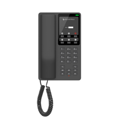 Grandstream GHP621W, Black Compact Hotel IP Phones, 2 lines, 2 SIP accounts, One 10/100 Mbsps Ethernet ports,USB Type-C port for charging external devices, PSU included