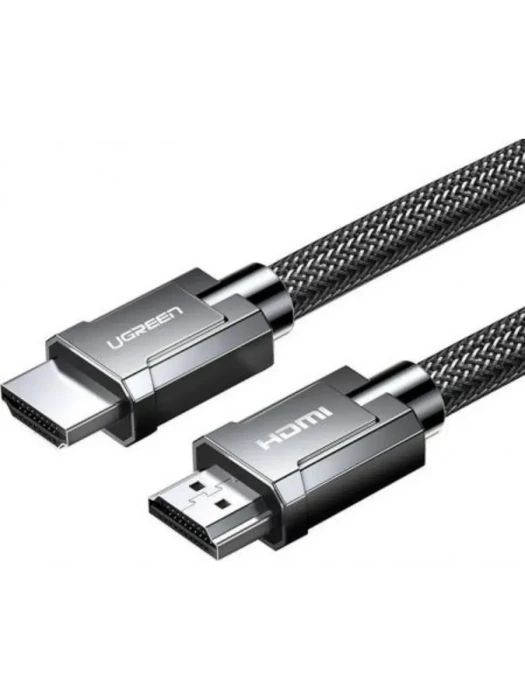 Кабель Ugreen HD135 8K HDMI M/M Round Cable with Braided, 2m, Gray, 70321