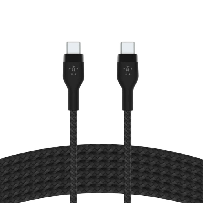 BELKIN  USB-C to USB-C 2.0 Braided silicone, 3M, Black