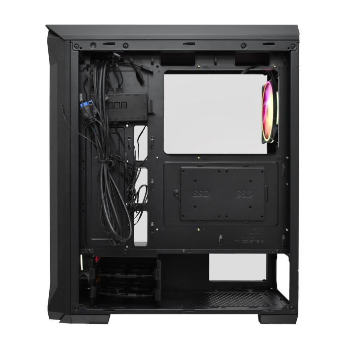 Case ATX midi tower APEX, Tank3, 4*120mm ARGB fans + ARGB fan hub + remote control (без БП), TG