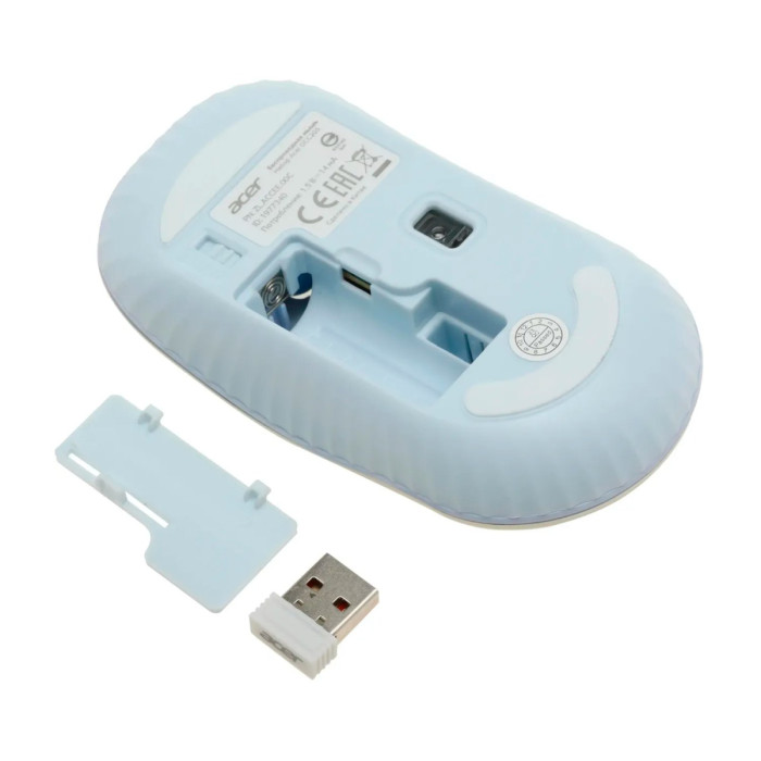 KeyBoard + mouse, USB, Acer OCC205, Wireless, rus/lat, White/Blue