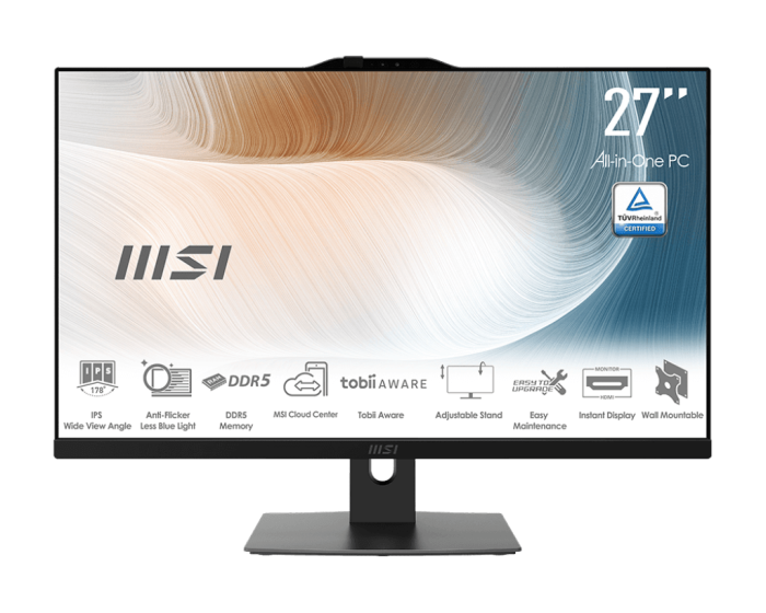 Моноблок MSI Modern AM272P 1M 27   FHD, Ultra 5 120U, 16Gb, 512Gb, Non-OS, Черный 1M-681XRU