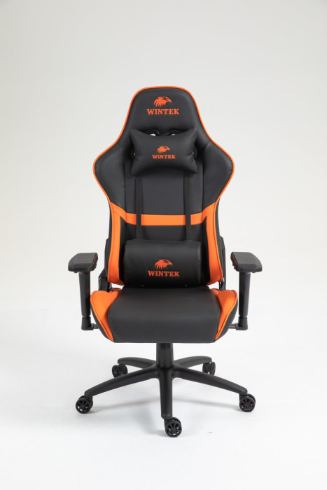 Игровое кресло WINTEK YX-8045-4D, искусств. кожа, газлифт 4 класса 100 мм, 350мм метал. крестовина