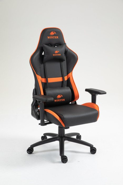 Игровое кресло WINTEK YX-8045-4D, искусств. кожа, газлифт 4 класса 100 мм, 350мм метал. крестовина