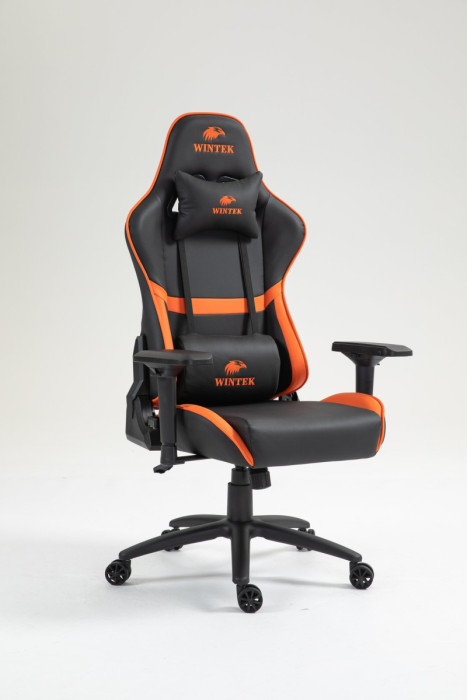 Игровое кресло WINTEK YX-8045-4D, искусств. кожа, газлифт 4 класса 100 мм, 350мм метал. крестовина