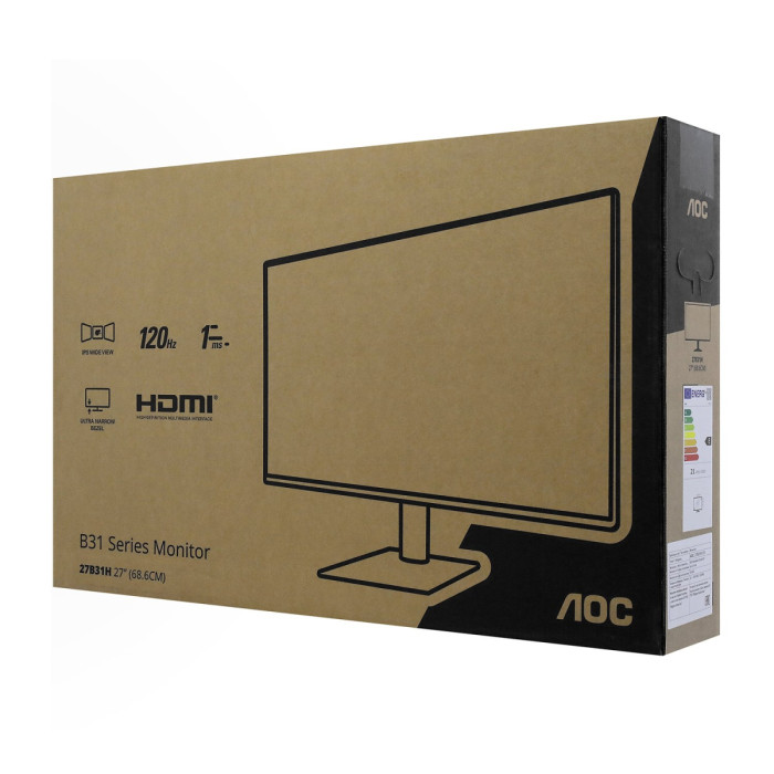 LCD 27" AOC 27B31H/01, 1920x1080  (IPS) 120Hz, 4ms, 300 cd/m2, 1500:1, HDMI/VGA