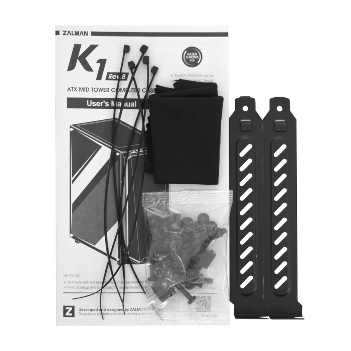 Case ATX midi tower Zalman K1 Rev.B, (без БП), black