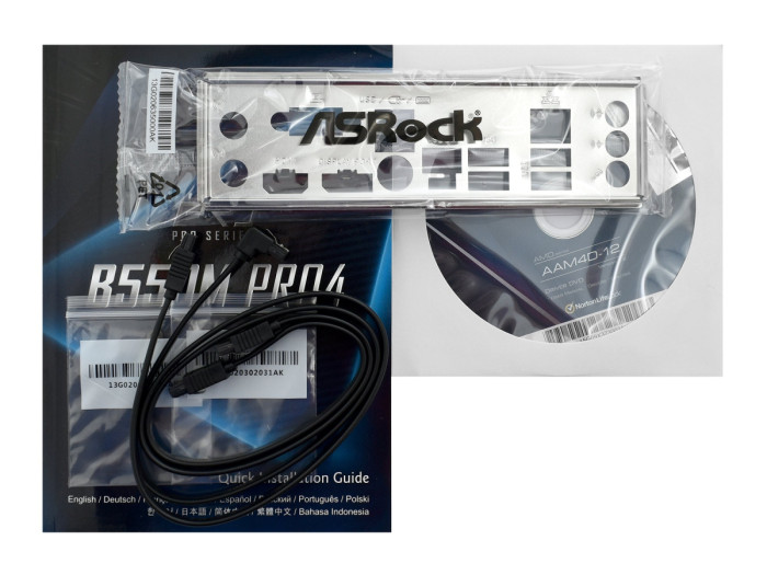MB Socket AM4, MATX, AMD B550 (VGA+HDMI+DP) ASRock B550M PRO4, 4DDR4, 2PCIx16, 2PCIx1