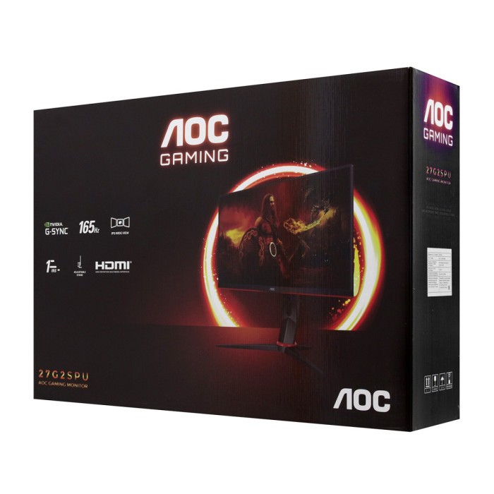 LCD 27" AOC 27G2SPU/BK, 1920x1080 IPS , 165Hz 1ms, 250 cd/m2, 1000:1, DP/2HDMI