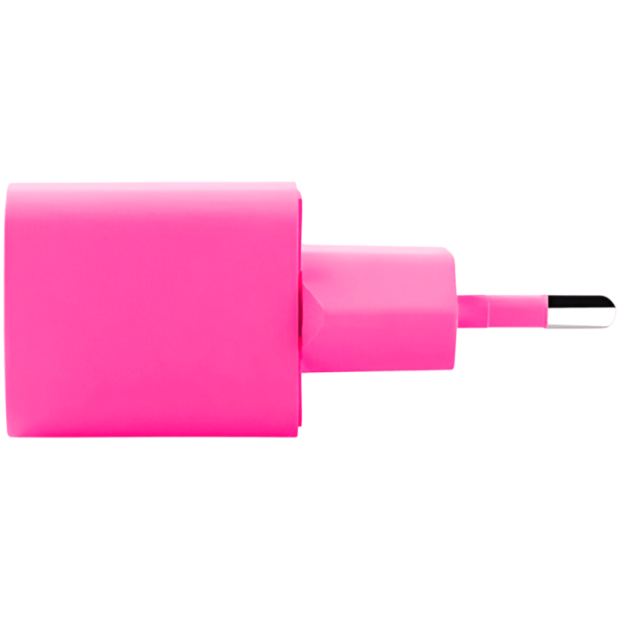 ttec SmartCharger GAN 20W PD Travel Fast Charger + USB-C - Lightning Cable 120cm, Neon Pink