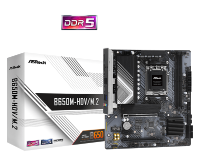 Материнская плата ASRock B650M-HDV/M.2 AM5 2xDDR5 4xSATA3 2xM.2 HDMI DP mATX