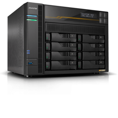 Сетевой накопитель ASUSTOR AS6808T 8-bay NAS server 16GB DDR5 AMD Ryzen V3C14 - 2x 10 GbE + 2x 5 GbE