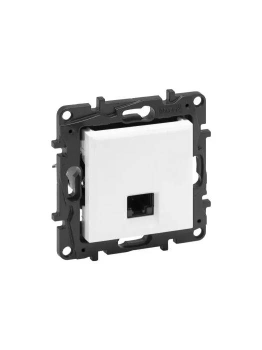Информационная розетка одинарная Niloe Step RJ45 Кат.6e UTP Белый