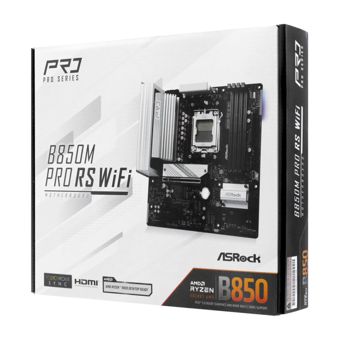 MB Socket AM5, MATX, AMD B850 (DP+HDMI), ASRock B850M PRO RS WIFI, 4DDR5, PCIx16