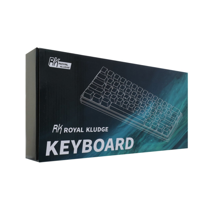 Клавиатура USB, RK61 Plus White-Klein Blue, Brown switch,BT