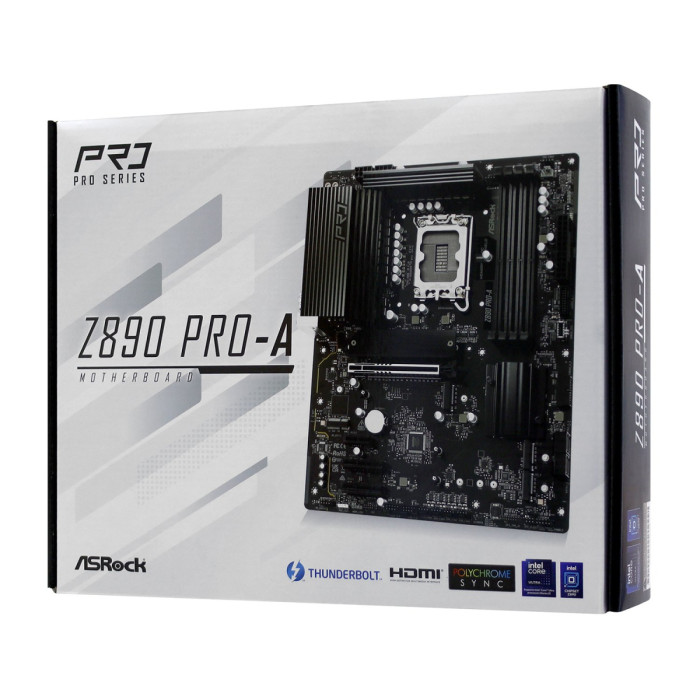 MB Socket1851, ATX, iZ890 (DP+HDMI) ASRock Z890 PRO-A, 4DDR5, PCIx16, 2PCIx4, PCIx1