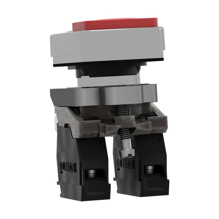 Кнопка двойная SE XB4BW73731B5 с маркировкой 22мм + LED