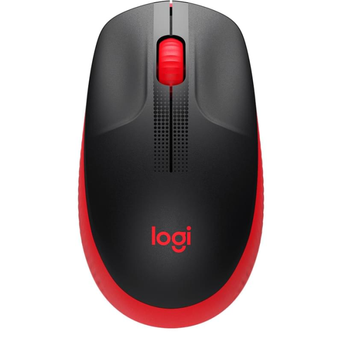 Мышь компьютерная  Mouse wireless LOGITECH M190 red-black