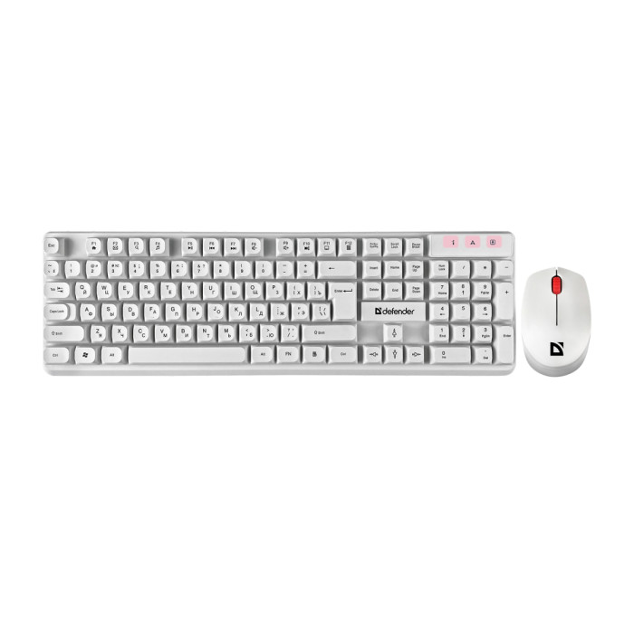 KeyBoard + mouse, USB, wireless, Defender Milan C-992 RU, White, (45994)