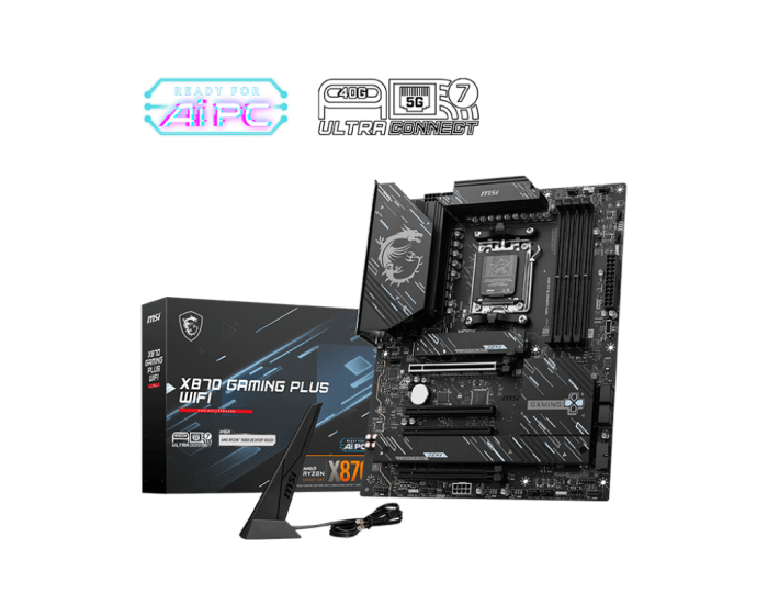 Материнская плата MSI X870 GAMING PLUS WIFI AM5 4xDDR5 4xSATA3 RAID 3xM.2 1xHDMI 2xType-C ATX