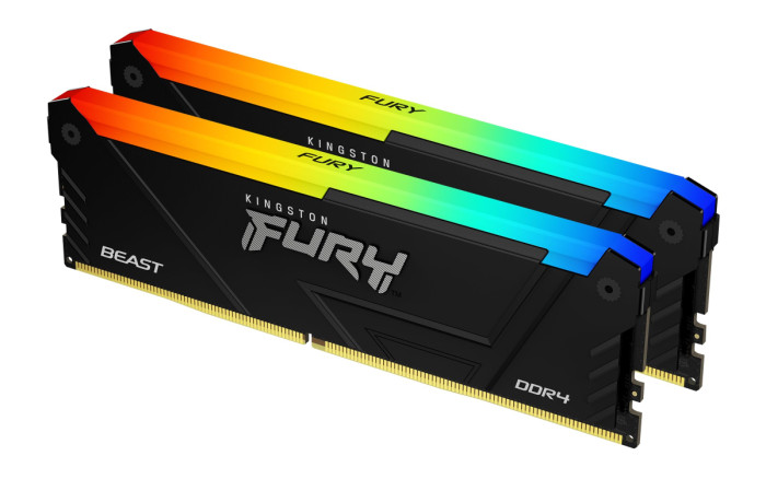 Оперативная память 64GB Kit (2x32Gb) DDR4 3200MHz Kingston FURY Beast RGB CL16 KF432C16BB2AK2/64
