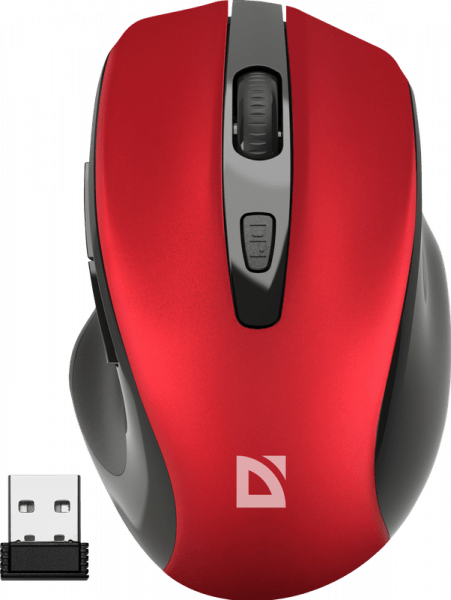 Мышь беспроводная Defender Prime MB-053 красный