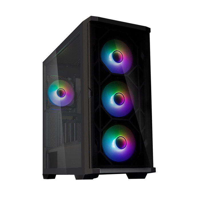 Case ATX midi tower Zalman Z10 Duo, (без БП), black