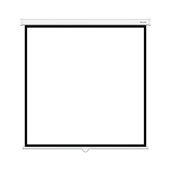 Экран Deluxe DLS-M244W (96"х96"), Ø - 136", Раб. поверхность 236х236 см., 1:1