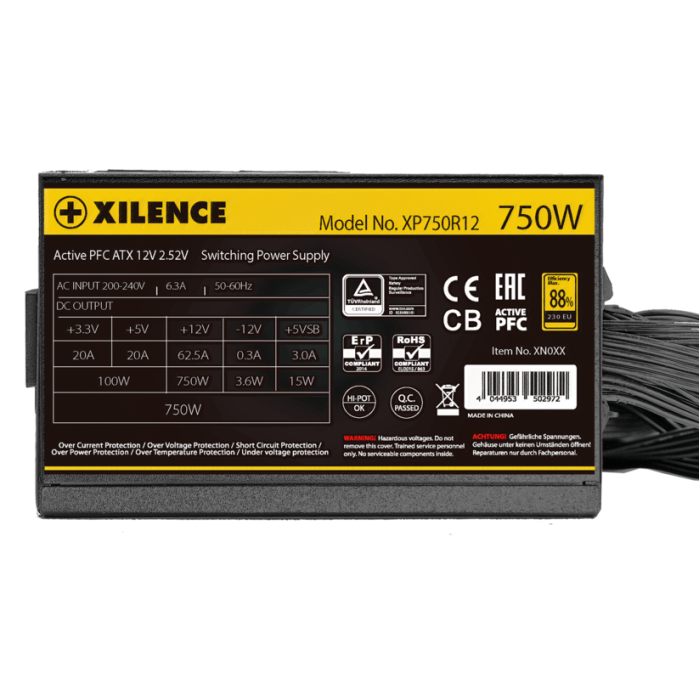 Блок питания Xilence Gaming Gold series XN335 750W [XP750R12.ARGB], 80+ Gold