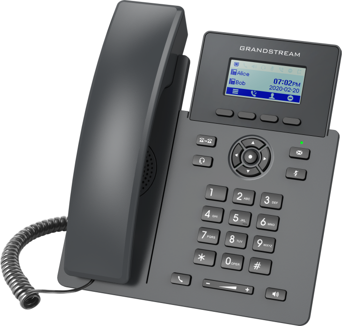 Grandstream GRP2601P, Carrier-Grade IP Phones, 2 lines, 2 SIP accounts, Dual 10/100 Mbsps Ethernet ports, PoE(No PSU included)