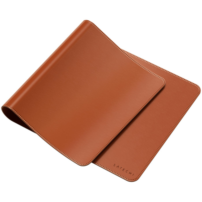SATECHI Vegan-Leather Premium Desk Mat (Brown)