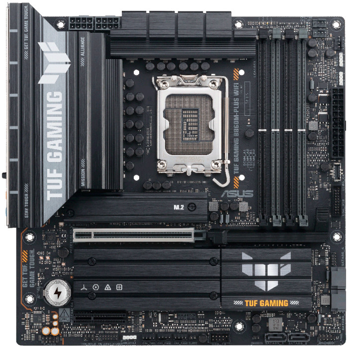 ASUS Main Board Desktop Intel B860 Chipset 4 x DIMM slots, max. 256GB, DDR5 1 x PCIe 5.0 x16 slot 1 x DisplayPort1 x HDMI port 1 x Wi-Fi Module 3 x M.2 slots 4 x SATA mATX Form Factor
