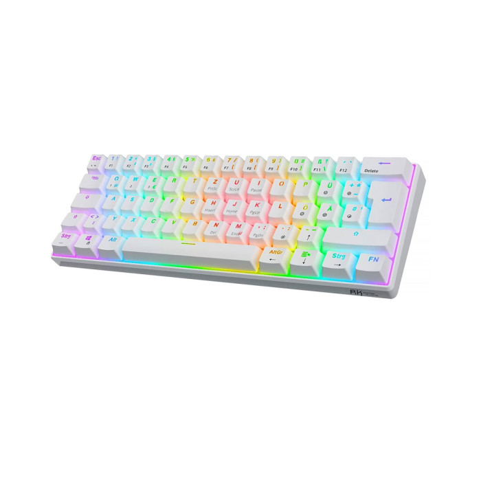 Клавиатура USB RK61 Red switchBT cable White