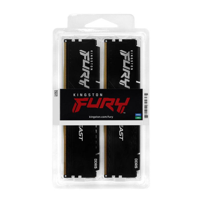 DIMM DDR5 16 GB kit <5600MHz> Kingston Fury Beast (AMD+Intel), KF556C36BBEK2-16, CL36
