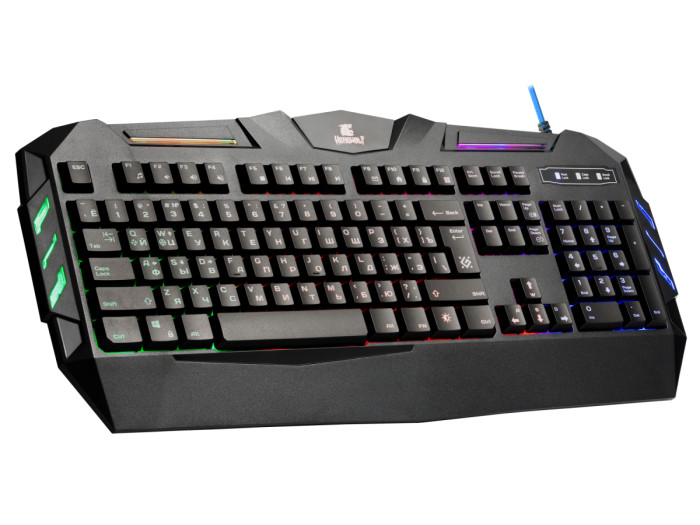 KeyBoard  USB, Defender Werewolf GK-120DL, black, (45120)