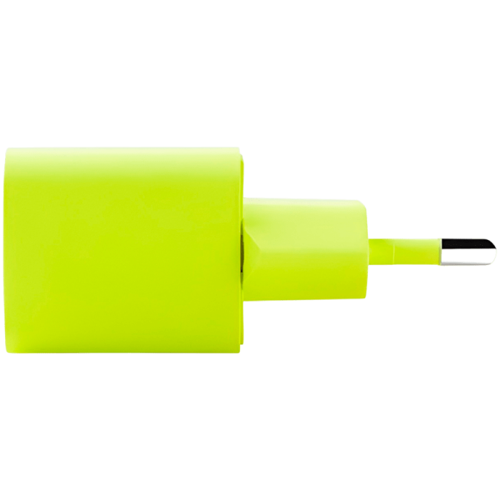 ttec SmartCharger GAN 20W PD Travel Fast Charger + USB-C - USB-C 3A Cable 120cm, Neon Yellow